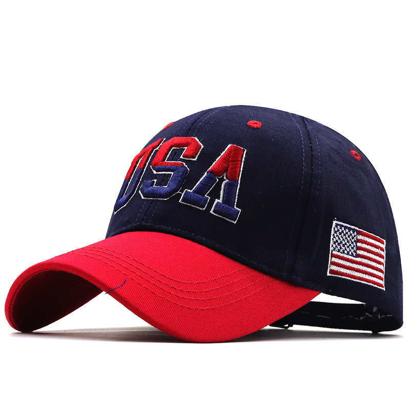 USA Embroidery Baseball Cap Couple Outdoor Hat