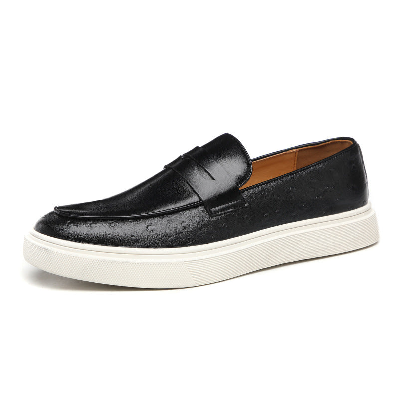 Men's Breathable British Style Loafers – Classic Casual Slip-On Dress Shoes