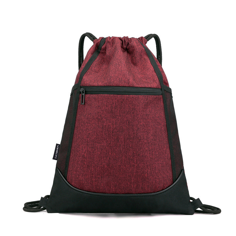 Waterproof Oxford Cloth Drawstring Bag Backpack For Men