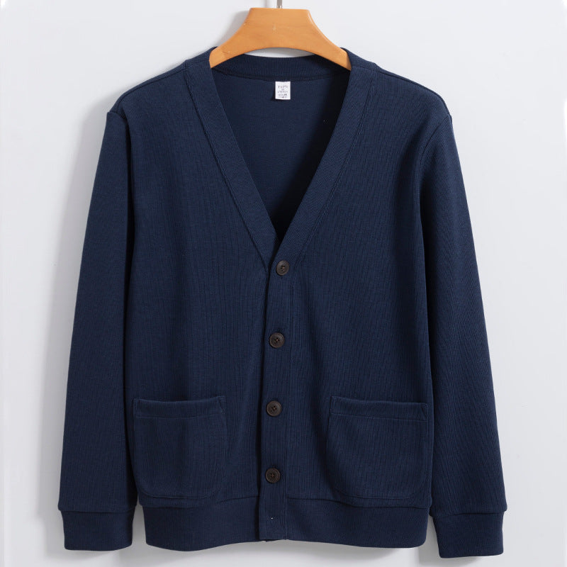 Washable Cotton V-neck Sweatshirt Men