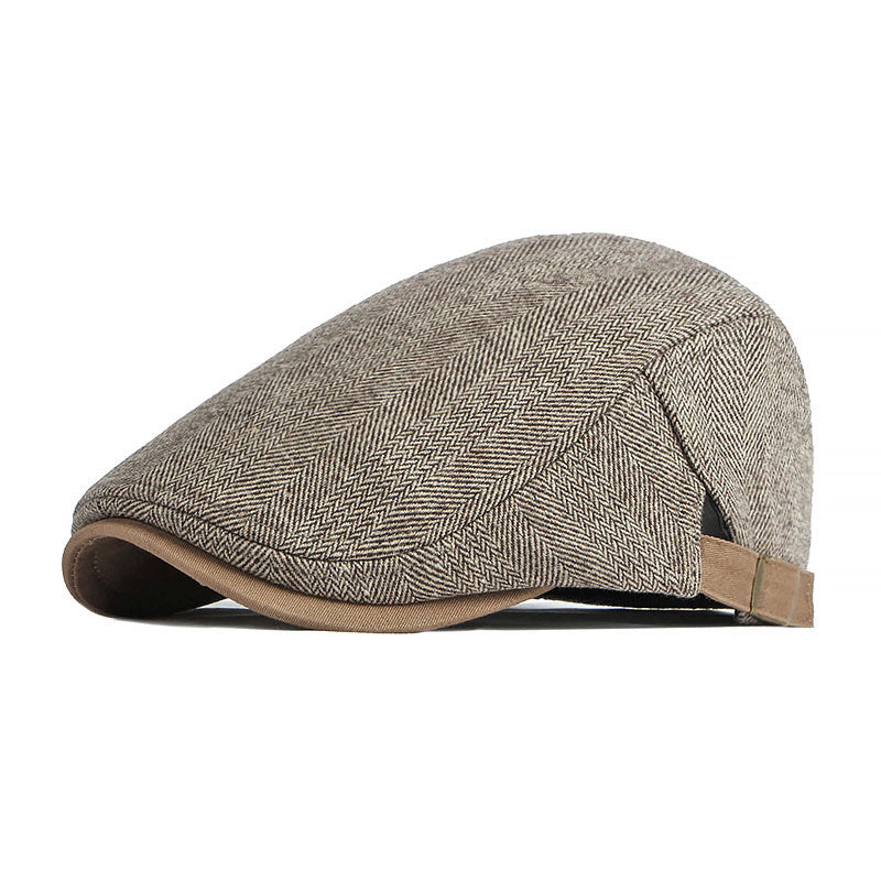 Casual Style Retro Literary Cotton Beret Hat For Men
