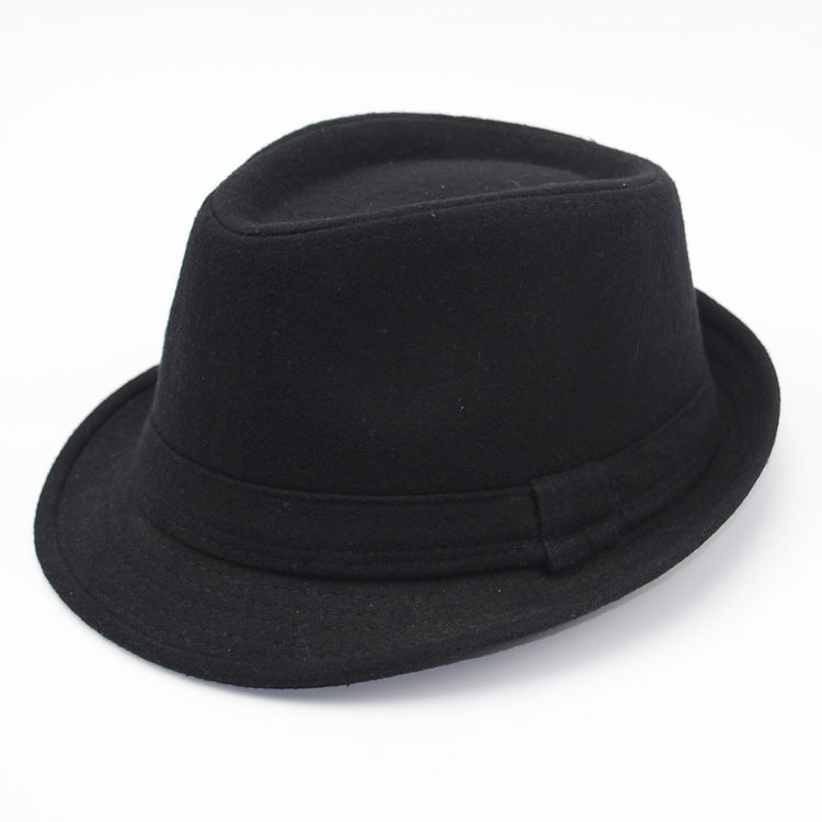 Autumn And Spring Men's Woolen Top Hat