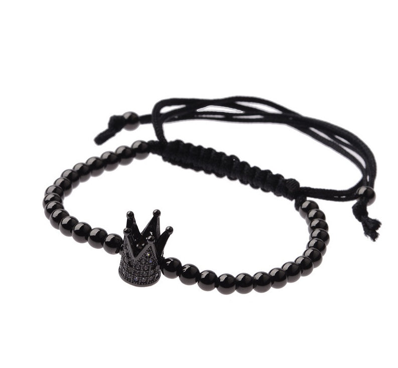 Ball Beads Braiding Macrame Bracelet For Men's Jewelry