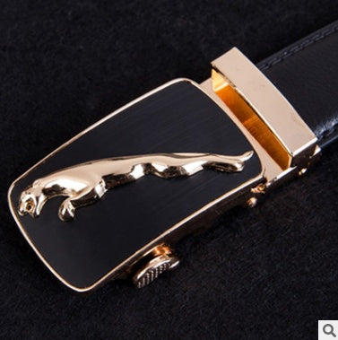 Men's Leather Business Belt With Buckle
