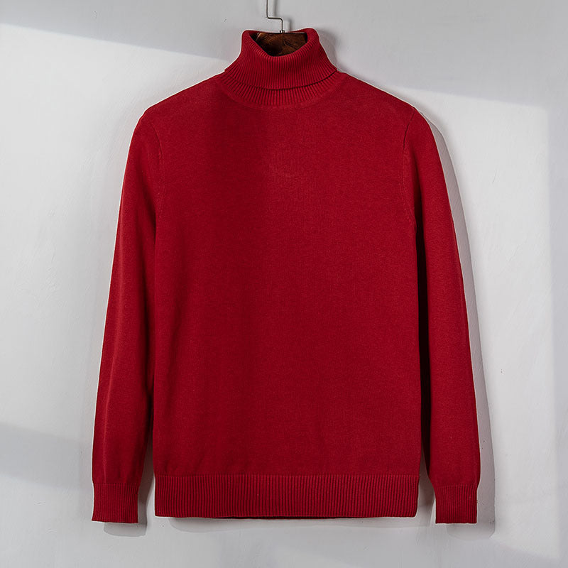 Fashion Youth All-Match High Neck Sweater For Men