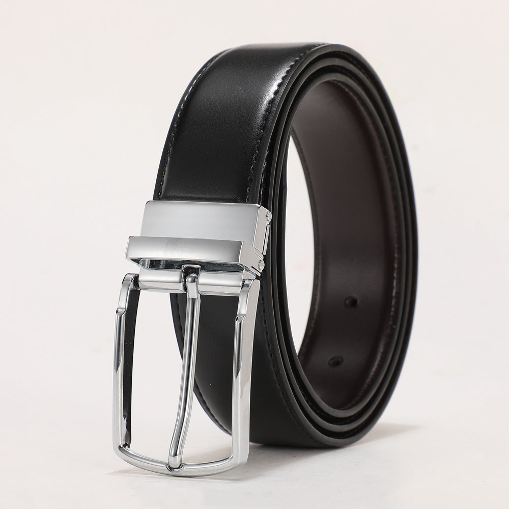 Men's Alloy Business Double Sided Pin Buckle Belt