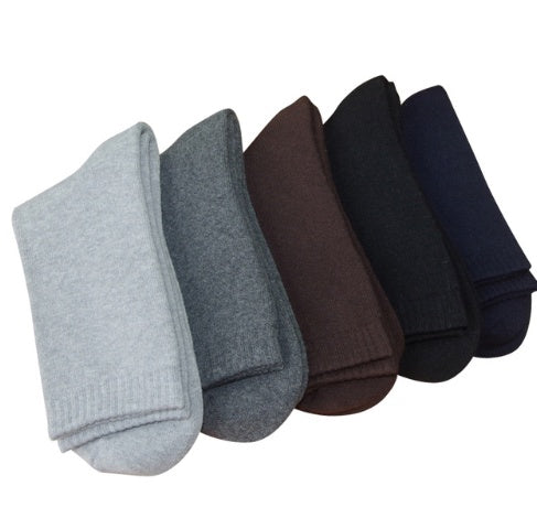 Men's Winter Thicken Warm Terry Socks Business Casual Thermal Cotton Socks