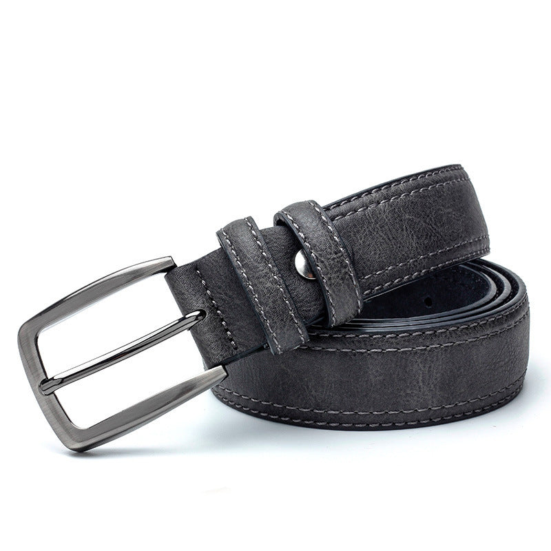 Men's Vintage Belt For Casual Jeans Luxury Split Leather Belt