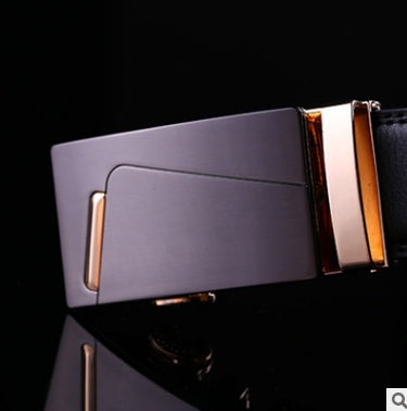 Men's Leather Business Belt With Buckle