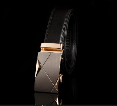 Men's Leather Business Belt With Buckle