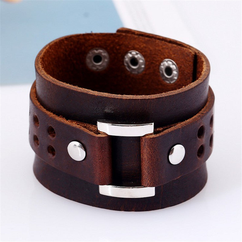 Retro Leather Old Cowhide Bracelet For Men