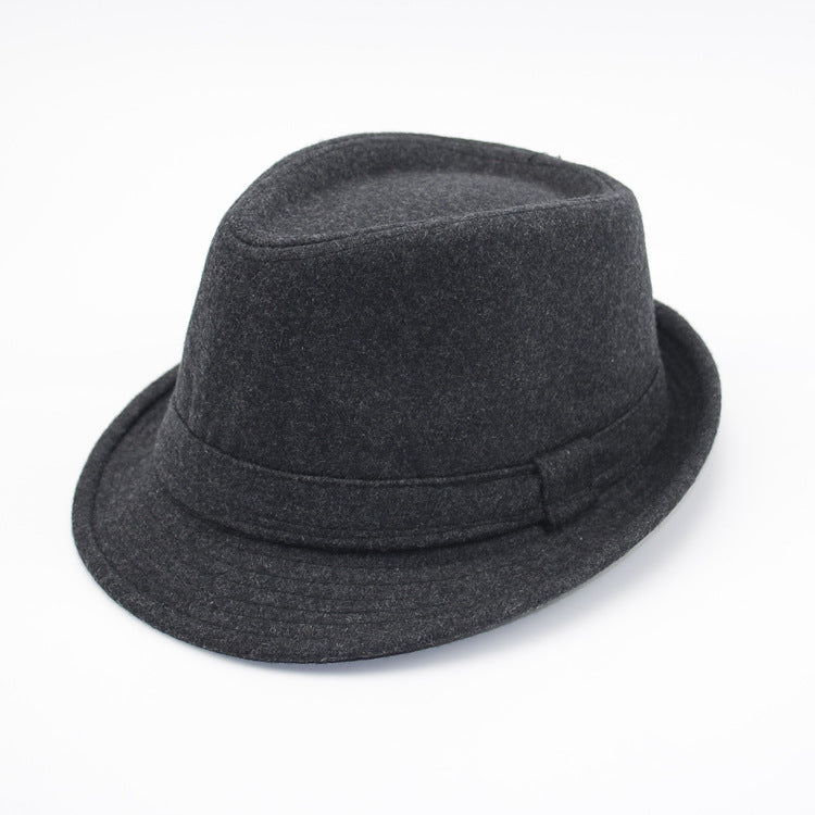 Autumn And Spring Men's Woolen Top Hat