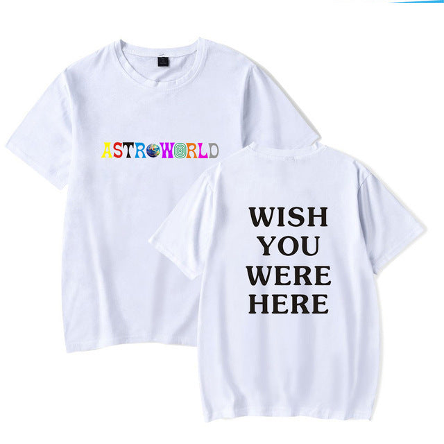 “WISH YOU WERE HERE” Men’s Streetwear Casual T-Shirt