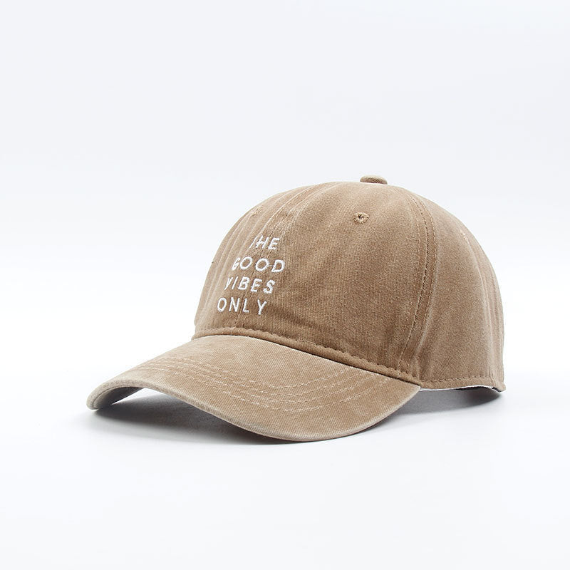 Good Vibes Only Dad Hat – Washed Cotton Baseball Cap