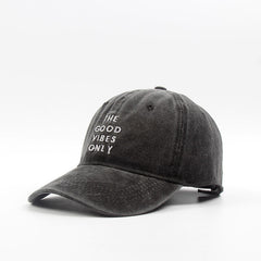 Good Vibes Only Dad Hat – Washed Cotton Baseball Cap