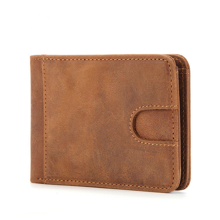 European and American RFID Men's Leather Wallet