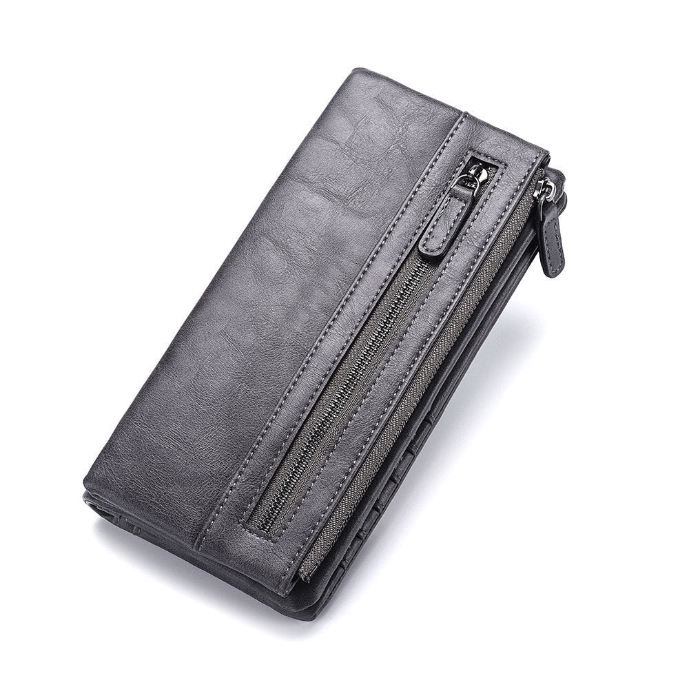 New Trendy Men's Long Wallet Zipper Wallet