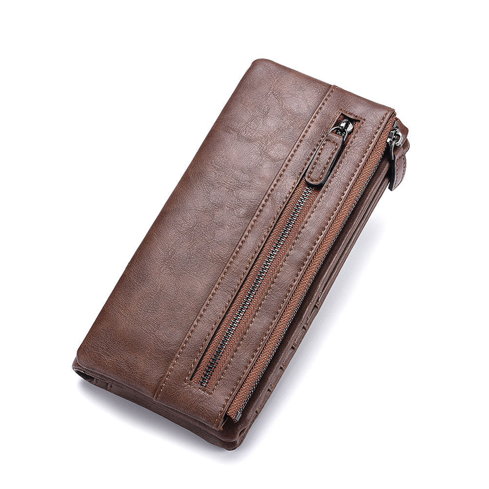 New Trendy Men's Long Wallet Zipper Wallet