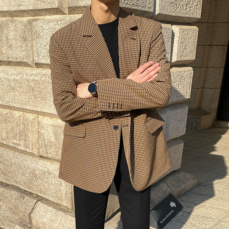 Men's Plaid Casual Blazer