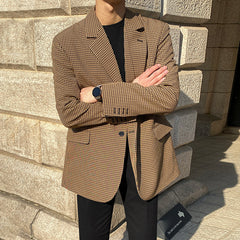 Men's Plaid Casual Blazer