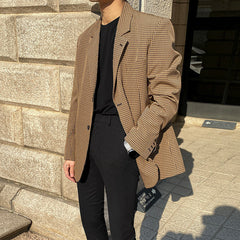 Men's Plaid Casual Blazer