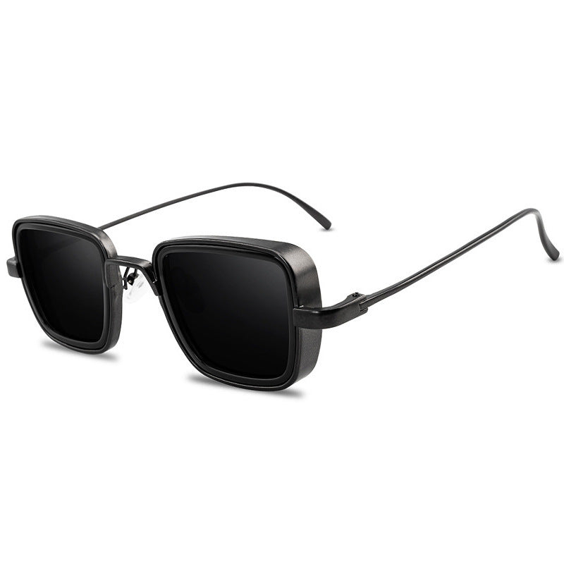 Vintage Steampunk Sunglasses Men's Retro Metal Square