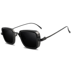 Vintage Steampunk Sunglasses Men's Retro Metal Square