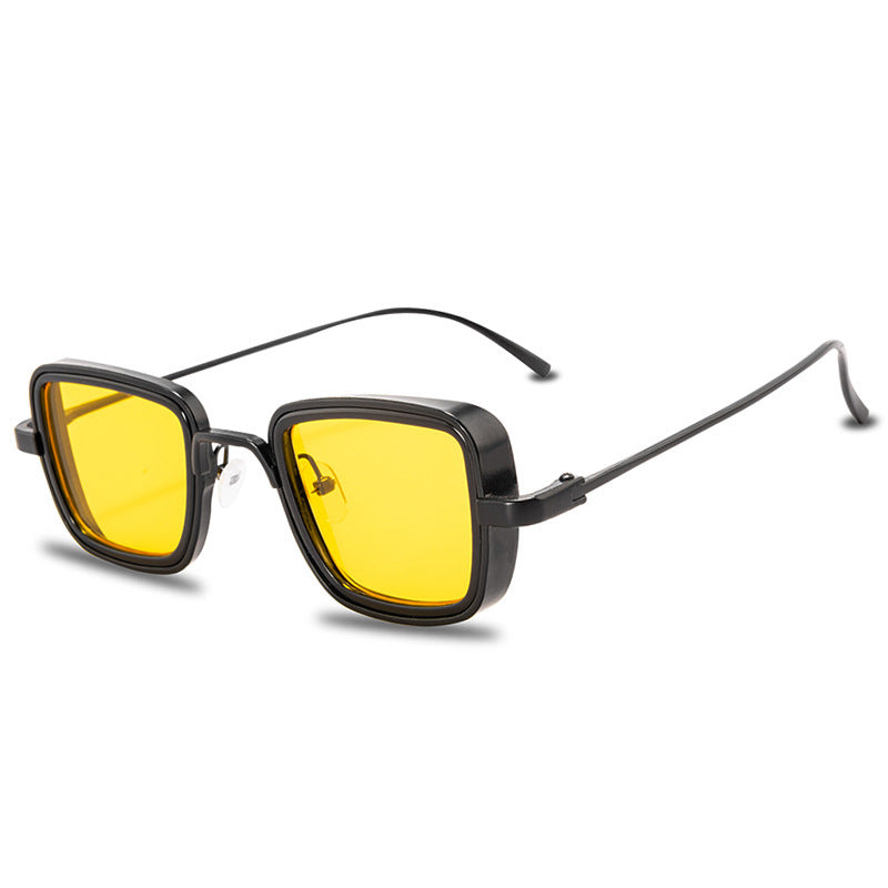 Vintage Steampunk Sunglasses Men's Retro Metal Square