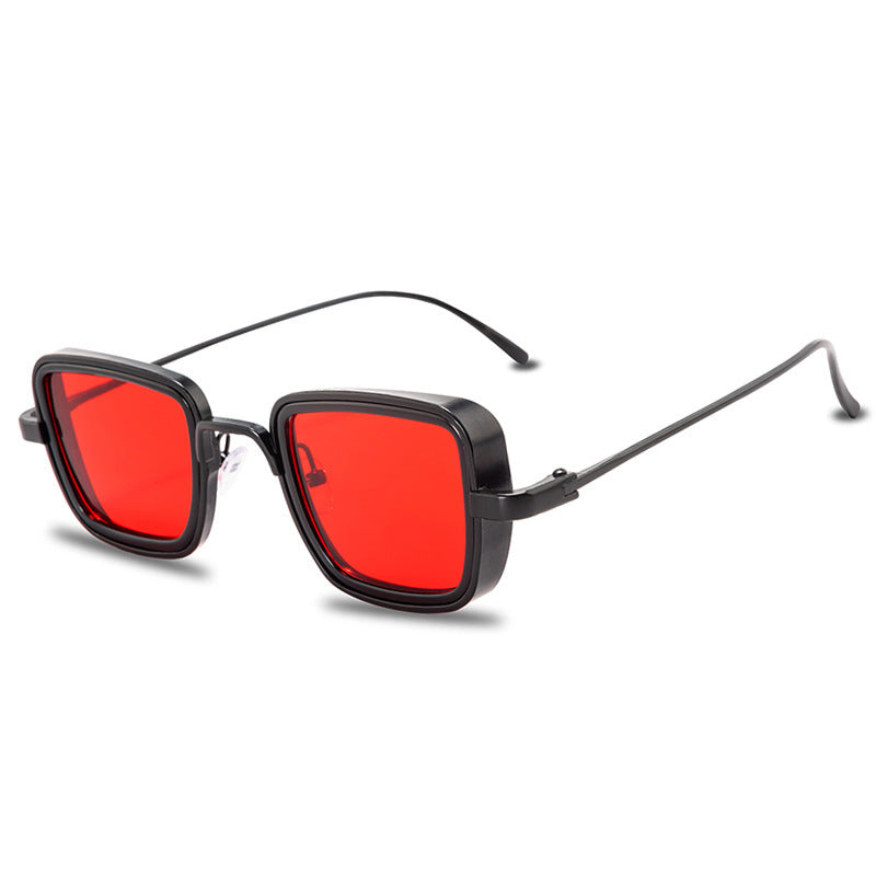 Vintage Steampunk Sunglasses Men's Retro Metal Square