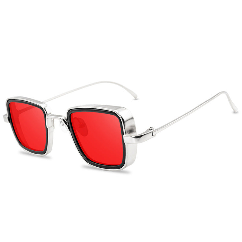 Vintage Steampunk Sunglasses Men's Retro Metal Square