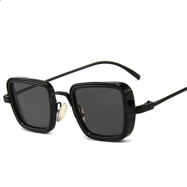 Vintage Steampunk Sunglasses Men's Retro Metal Square