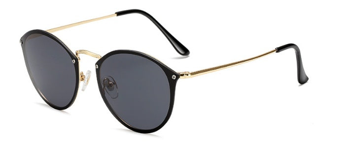 Fashion Color Film Sunglasses Men's Personality Reflector Rimless Sunglasses