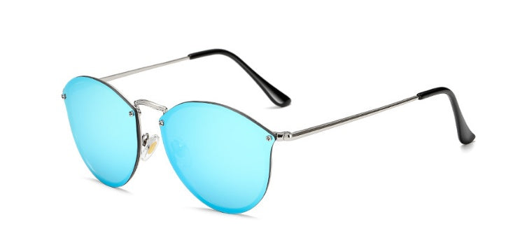 Fashion Color Film Sunglasses Men's Personality Reflector Rimless Sunglasses
