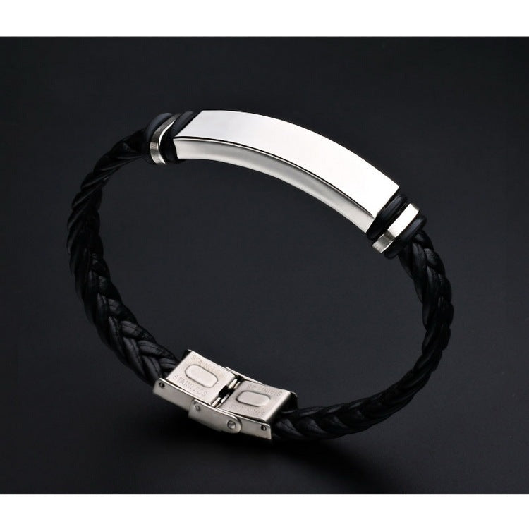 Personalized Jewelry Custom Bracelet For Men PU Leather Bracelet