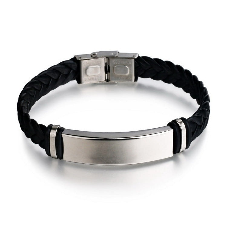 Personalized Jewelry Custom Bracelet For Men PU Leather Bracelet