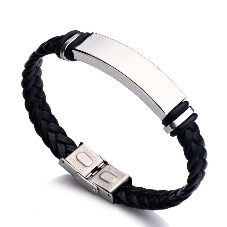 Personalized Jewelry Custom Bracelet For Men PU Leather Bracelet