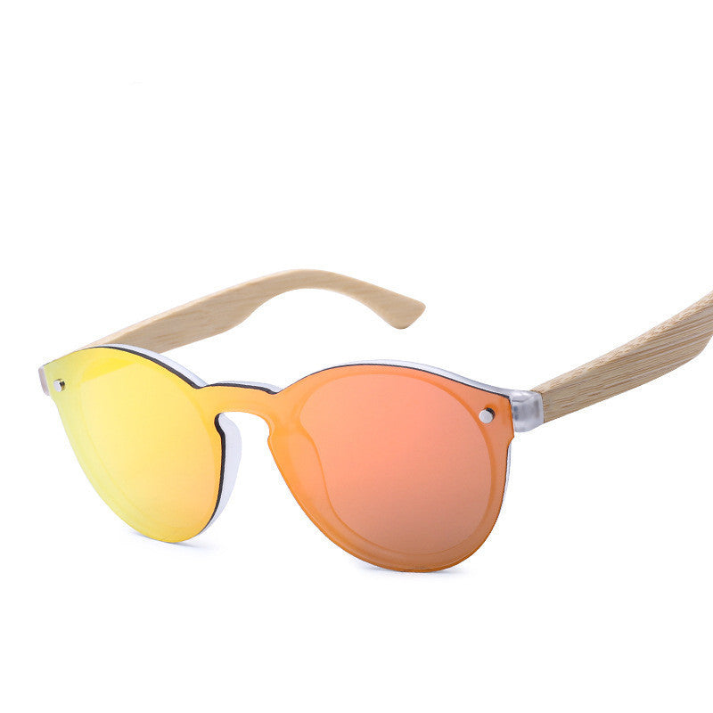 Film Wood Round Sunglasses Round Fashion Retro Bamboo Glasses For Men