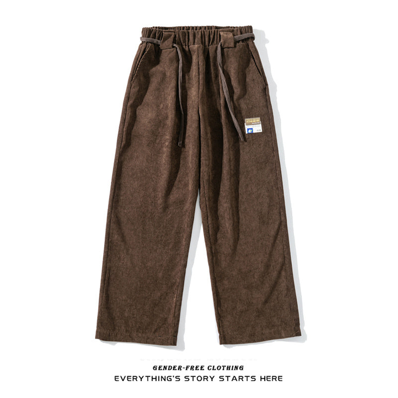 Spring And Summer New Corduroy Straight Casual Pants For Men