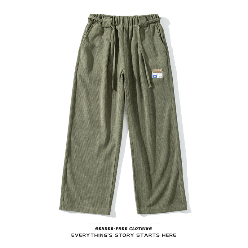 Spring And Summer New Corduroy Straight Casual Pants For Men