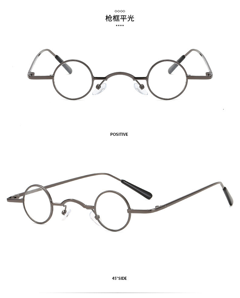 Hip Hop Super Small Round Frame Retro Sunglasses For Men