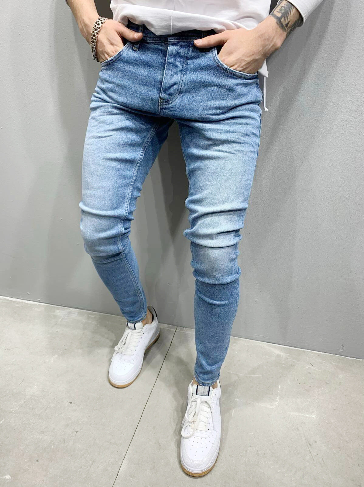 New Men's Jeans Youth Casual Slim Fit