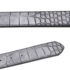 Men's Fashion Waist Belt Faux Pattern With Split Leather