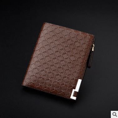 Men's Embossed Short Business Wallet
