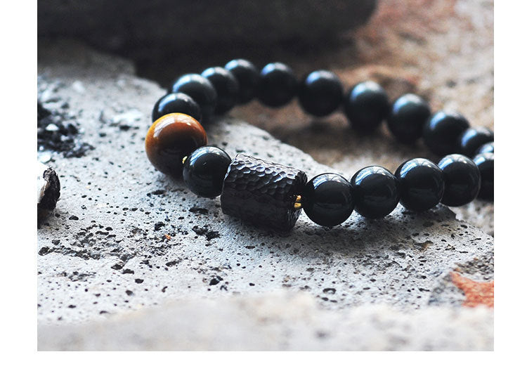 Crystal Stylish Obsidian Bracelet For Men