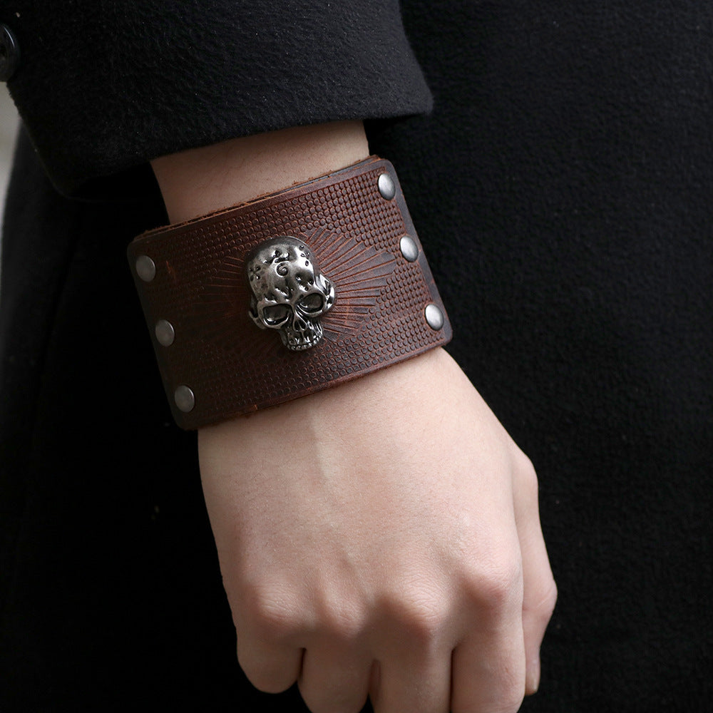 New Leather Cowhide Bracelet For Men