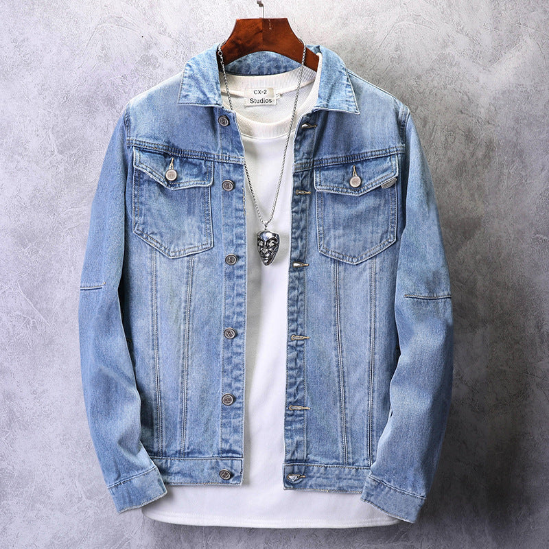 Men's Casual Ripped Denim Jacket