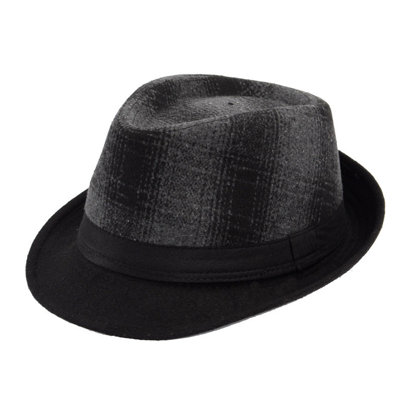 Autumn And Spring Men's Woolen Top Hat