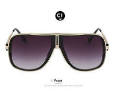 Men's Casual Style Summer Sunglasses Square Gold Oculos De Sol Masculino