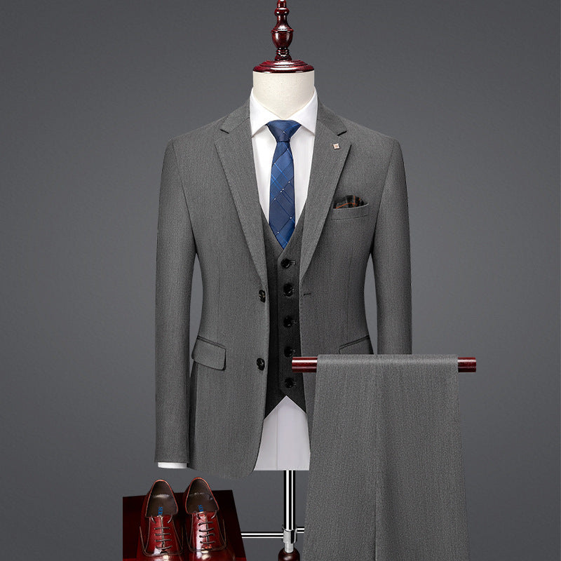 Slim Fit British Style Business Casual Suit Formal Attire
