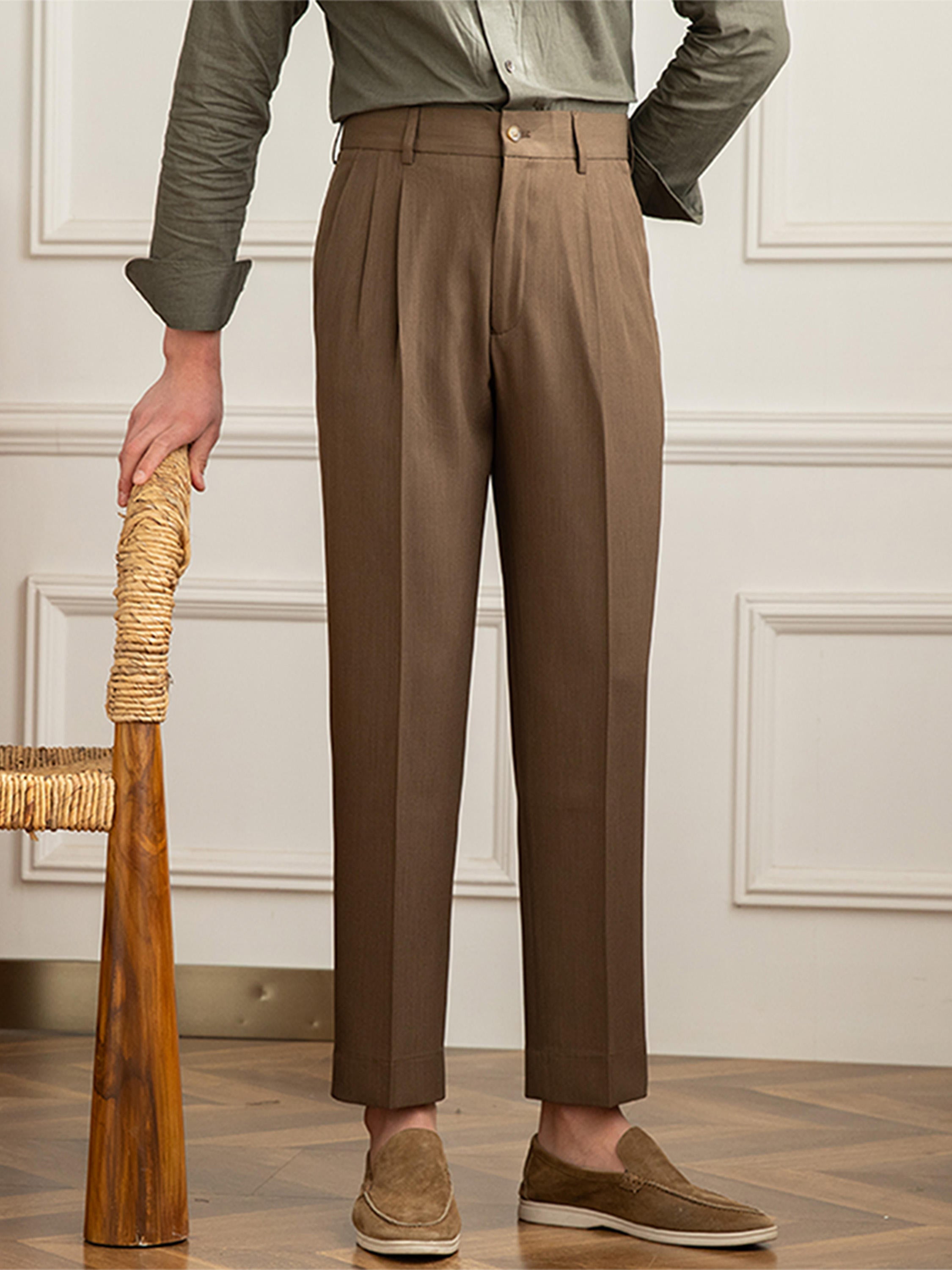 Men's Fashion British Business Formal Wear Casual Pants